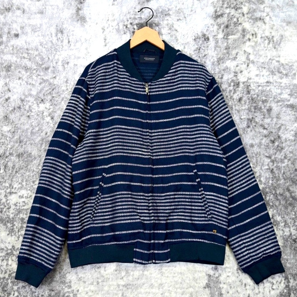 Scotch & Soda blue bomber jacket